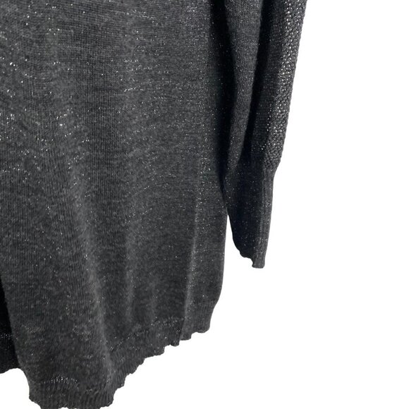 Eileen Fisher Tunic Sweater‎ Top Medium Merino Wool Blend Metallic DR-997 - Picture 4 of 8